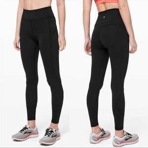 Lululemon In Movement Tight 28” Everlux Black Leggings Size 10